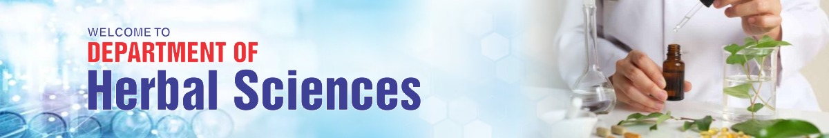 Department of Herbal Sciences Banner